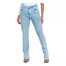 Calça Jeans Feminina Bordada Com Brilho Buphallos Original