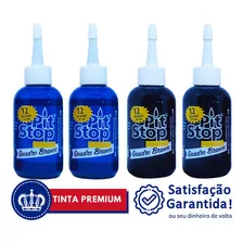 Tinta Para Pincel De Quadro Branco 50ml - Kit Com 4un. Cor Da Tinta 2 Azul E 2 Preto