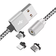 Cable Usb Magnético Para Android Microusb B / C / Apple