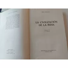 La Civilización De La India - Will Durant (1957) - Tapa Dura