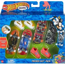 Hot Wheels Tricked Out Pack - 4 Skates De Dedo - Tony Hawk