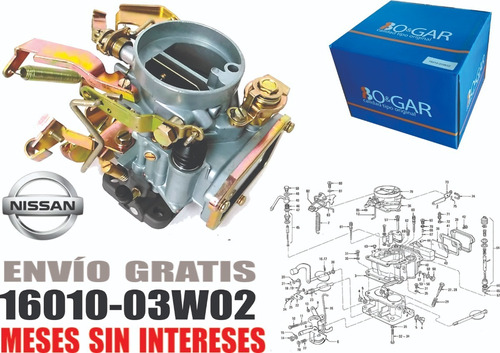 Carburador Nuevo Nikki 2 Gargantas Datsun 1.6l 79-84 Bogar Foto 3