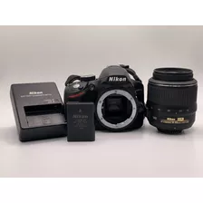  Nikon Kit D3200 + Lente 18-55mm Vr Dslr Color Negro 