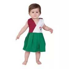 Novo Vestido Fluminense Bebê De Malha Torcida Baby Oficial