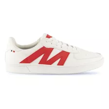 Zapatillas Mujer Urbana Street Michelin Ps20 Blanco Rojo