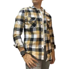 Camisa Leñadoras Hombre Amarilla - Alta Calidad