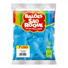 Bola Soprar N.7 Azul Baby Com 50un / Pct / São Roque