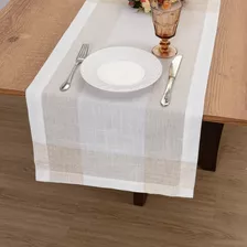 Trilho De Mesa Maison Charmy Linho - Casa Argivai 40x85cm