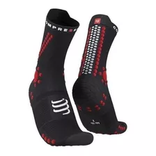 Calceta Deportiva Compressport Pro Rs V4 Trail Negro Rojo