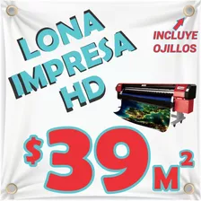 Lona Impresa Entrega Inmediata 3.5x2.5