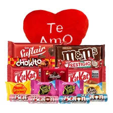 Cesta Chocolate Dia Dos Namorados Presente Pelúcia Coração