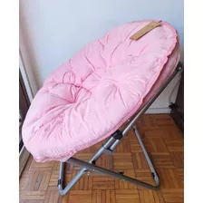 Sillón Oval Plegable Con Funda Desmontable