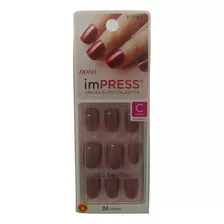 Unhas Autocolantes Kiss Ny Impress Summer Nude Curto