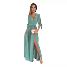 Vestido Elegante De Moda Largo Casual Dama Maribel