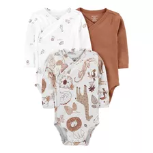 Carters Pack 3 Bodies Mangas Largas Broches 1n676410