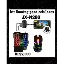 Kit Gaming Para Celulares Teclado Y Mouse 