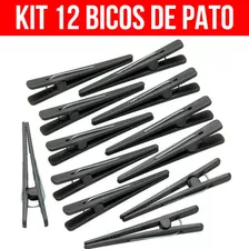 Kit 12 Bico De Pato Presilhas Jacaré Para Cabelos Prendedor