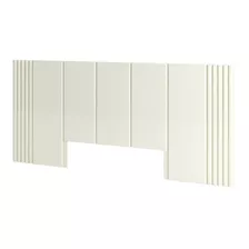 Cabeceira De Madeira Casal 300cm 100% Mdf Tw185 Off White