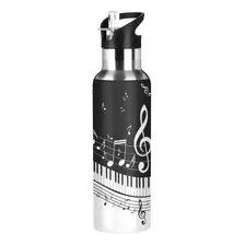 Yjhdl Music Note Teclas De Piano Botella De Agua Acero Inoxi