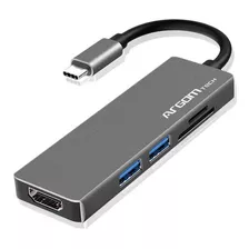 Hub Adaptador Usb-c A 2 Usb 3.0 + Hdmi + Lector Sd Argom