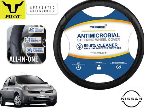 Funda Cubrevolante Negro Antimicrobial Nissan Micra 2003 Foto 4