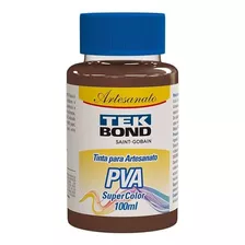 Tinta Pva Artesanato Tekbond Super Color 100ml Cores Escuras Cor Chocolate