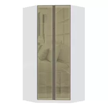 Guarda Roupa Modulado Canto Closet Com Vidro Reflecta Bronze