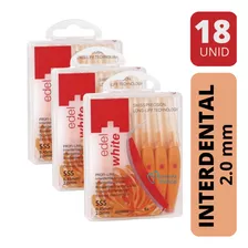 Kit Escova Interdental Edel - Laranja - 18 Unidades