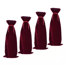 Bcp 4 Bolsas De Regalo Para Botella De Vino Tinto De Franela