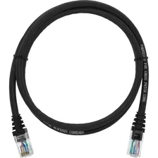 Kit 10 Un. Cabo Para Internet Cat5e Rj45 - 1 Metro Preto