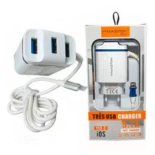 Carregador Turbo Para iPhone Ios 5.1a Lightning Usb 3 Entrad