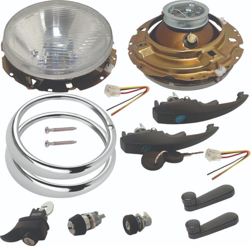 Kit Chapas Manijas Faros S/foco Biceles Vw Sedan 1. 93-04 Foto 8