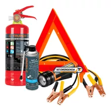 Kit Emergencia Auto Extintor Cables Corriente + Accesorios