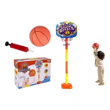 Kit Cesta De Basquete Infantil Tabela Bola E Bico Inflador