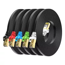 Cable Ethernet Cat8 Busohe, Paquete De 3 Pies Y 5 Pulgadas,