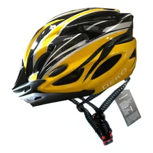 Capacete Amarelo Inn Mould Led Ciclismo Bike Bicicleta Skate