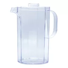 Jarra Acrilico 1,6l Transparente Para Suco Agua Com Tampa 
