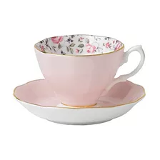 Juego De Taza De Té Y Platillo Rose Confetti Vintage, ...