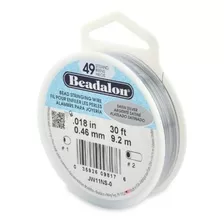 Beadalon 49 Strand Bead Stringing Wire 0018inch Satin Silver