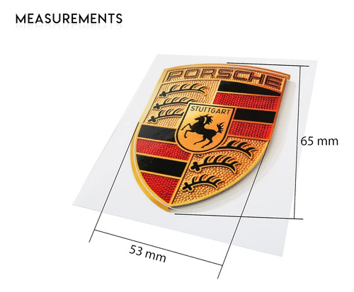 Porsche Adhesivo Con Logotipo De Cresta (2.559pulgadax 2.087 Foto 3