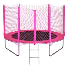 Cama Elástica 2,44m Rosa Pink Fechamento Zíper 162kg