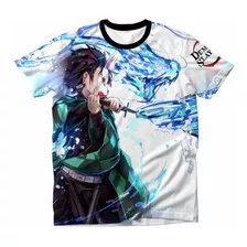 Playera Niños Demon Slay Anime Moda Full Print 