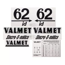 Jogo Decalque (adesivo) Trator Valmet 62id