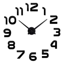 Reloj Pared 3d Gigante Diseño Moderno Negro