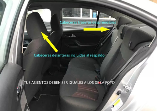 Cubre Asientos Chevrolet Aveo 2018 2019 2020 Lt Sedan Fundas Foto 7