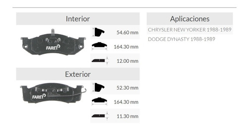 Balata Delantera De Disco Dodge Dynasty 88-89 Foto 5