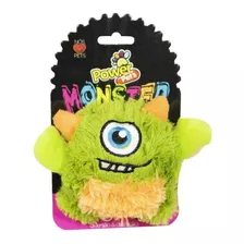 Brinquedo Pelúcia Monster Pets Powerpets Diminui Ansiedade Cor Verde