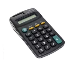 Calculadora De Mesa E Bolso Pequena 08 Dígitos Escolar Kk402 Cor Preto