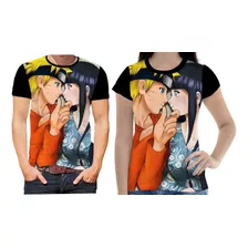 Kit Camiseta Camisa Namorados Casal Naruto Hinata Anime 04