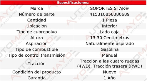 1-cubrepolvo Lado Caja Int S15 Jimmy 2.0l 4 Cil 83-84 Foto 2